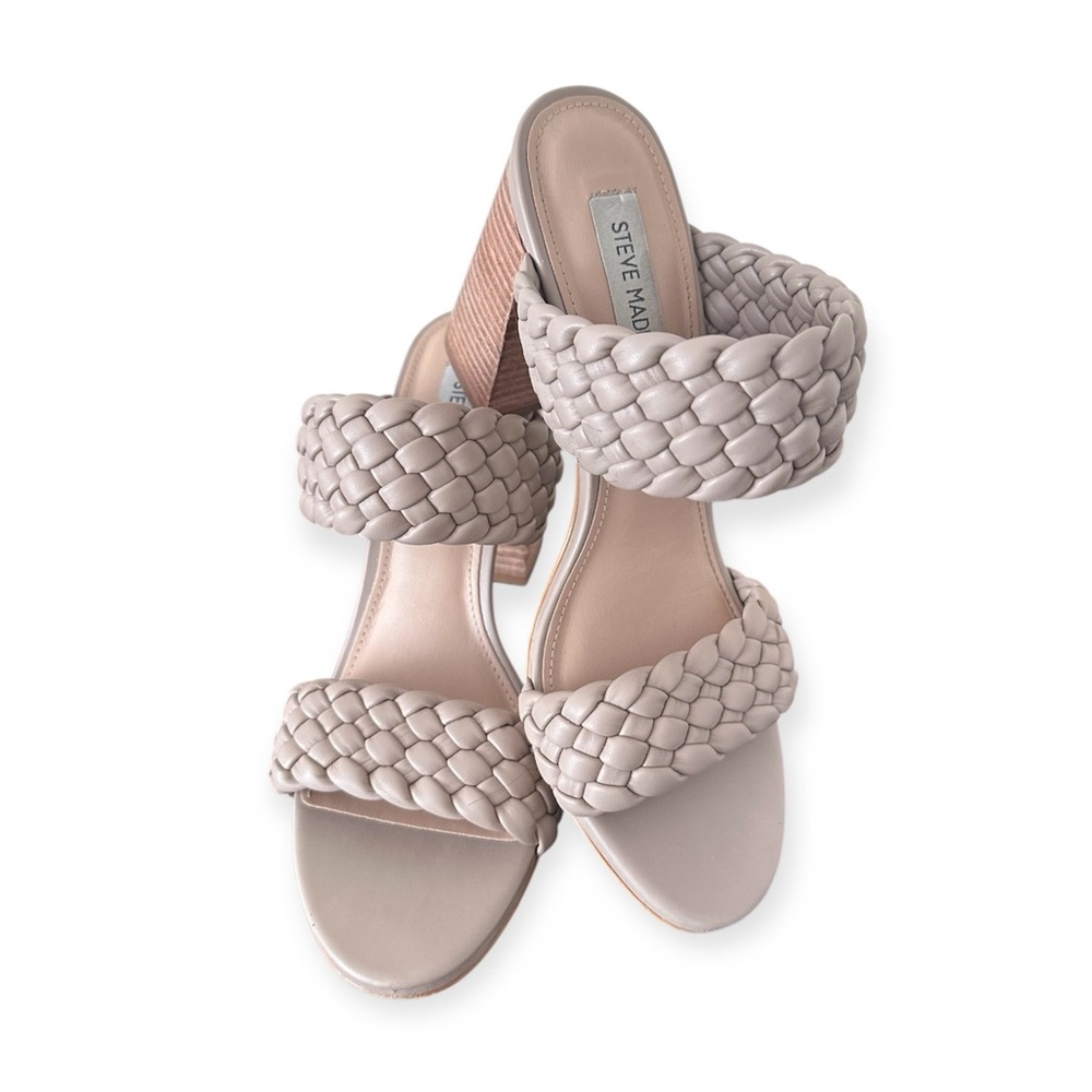 Steve Madden Tielo Woven Cream Sandals